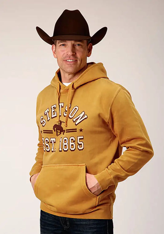 Stetson Cotton Blend Est. 1865 (Orange) - Men's Hoodie Sweatshirt
