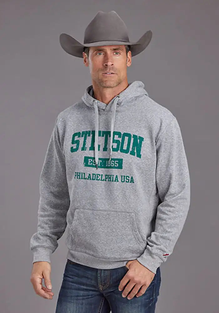 Stetson Collegiate Style (Grey) - Men's Hoodie Sweatshirt