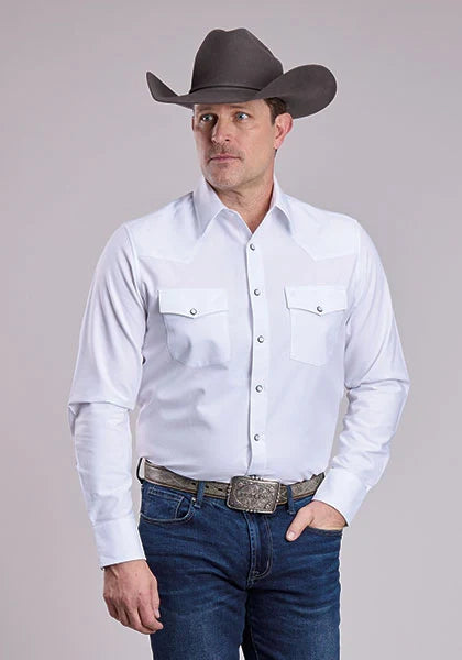 Stetson 2768 Soft Oxford (White) - Men's Western Shirt