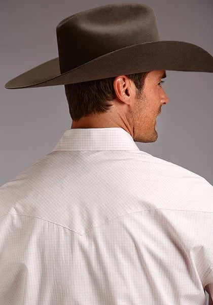 Stetson 5663 Two Stripe (Pink) - Men's Western Shirt