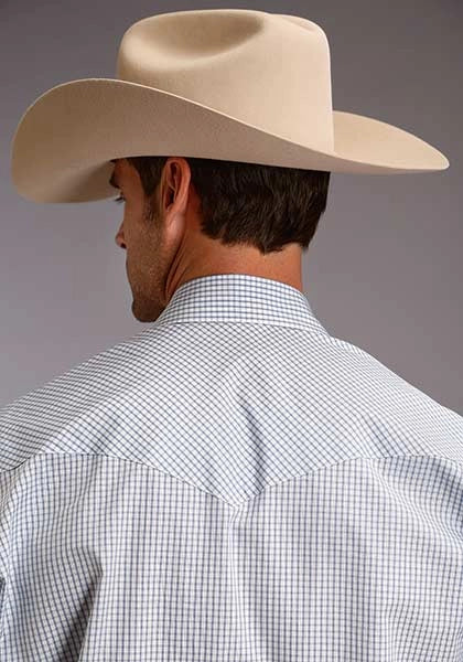 Stetson 5663 Two Stripe (Blue) - Men's Western Shirt