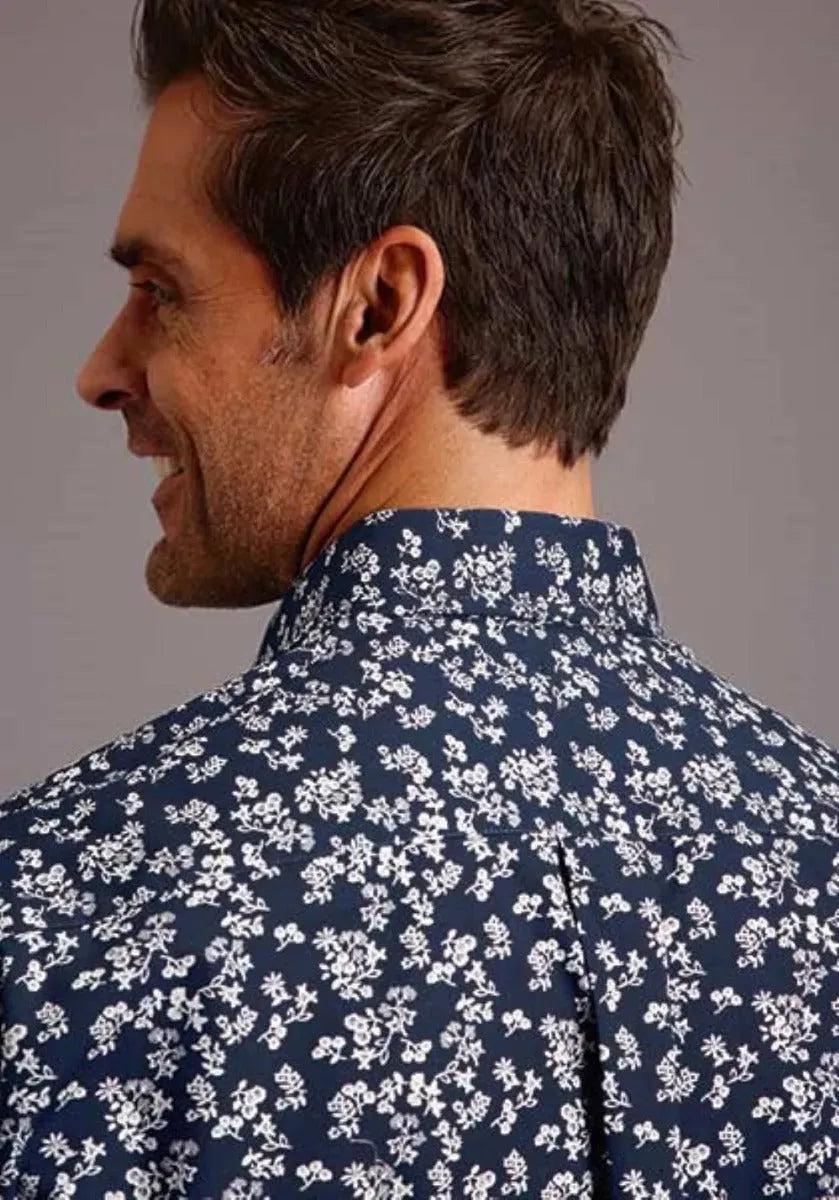 Stetson Frontier Floral (Blue) - Men's Western Shirt