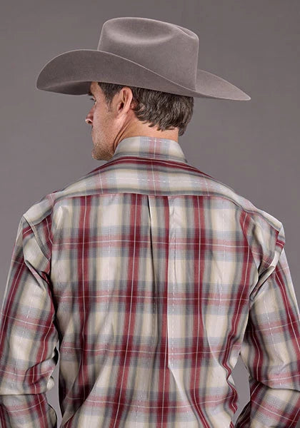 Stetson 2398 Diamond Ranch (Wine) - Men's Western Shirt