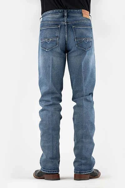 Stetson 1211 Straight Fit Stretch (Medium Wash) - Men's Jeans