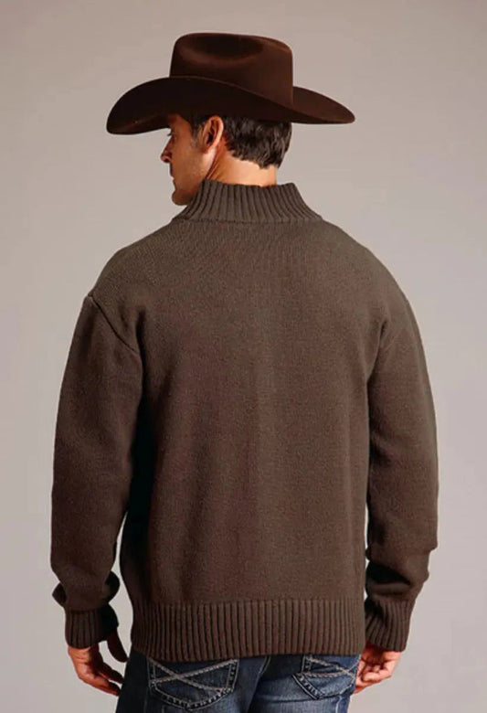 Stetson Ombre Boarder (Brown) - Men's Wool Blended Sweater