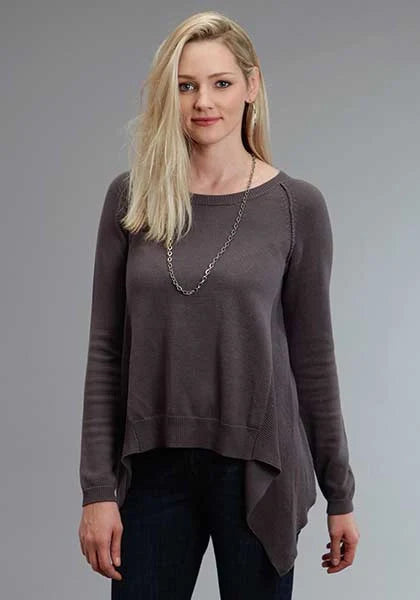 Stetson 0758 Twill Plaid (Grey) - Women's Knit Shirt