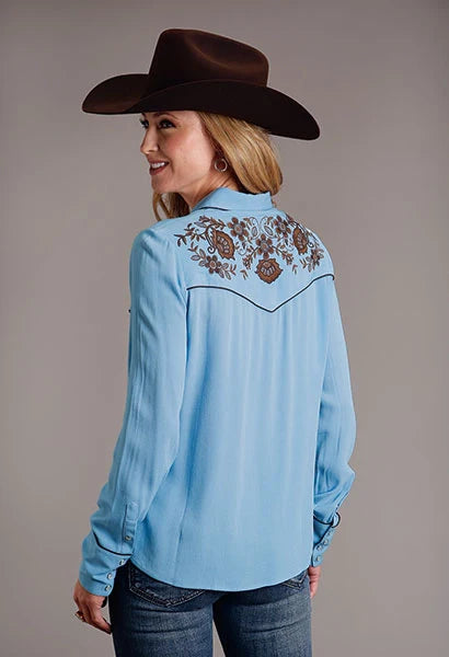 Stetson 1912 Crepe (Blue) - Women's Blouse