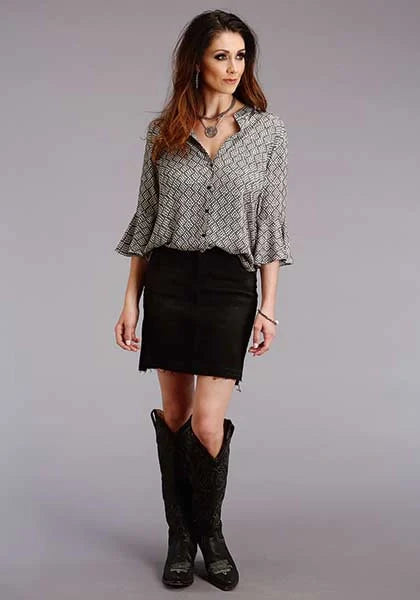 Stetson 2101 Aztec Geo Rounded (Black) - Women's Blouse