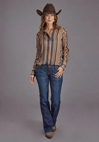Stetson 2187 Sand Serape (Tan) - Women's Blouse