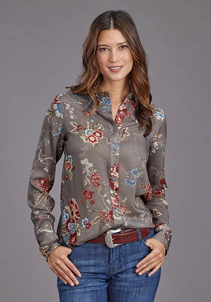 Stetson 2188 Vintage Tapestry (Grey) - Women's Blouse