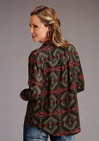 Stetson 00873 Blanket Print (Brown) - Women's Blouse