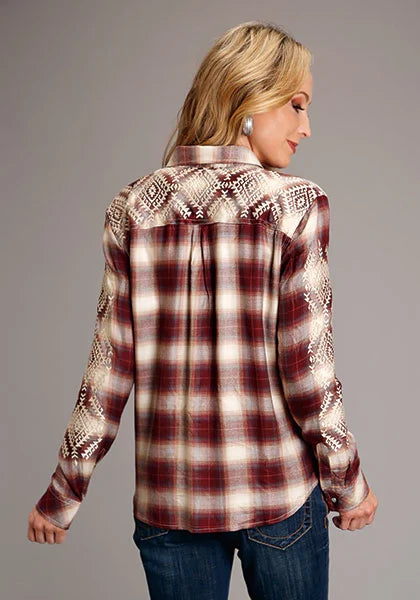 Stetson 1735 Ombre Plaid (Red) - Women's Blouse