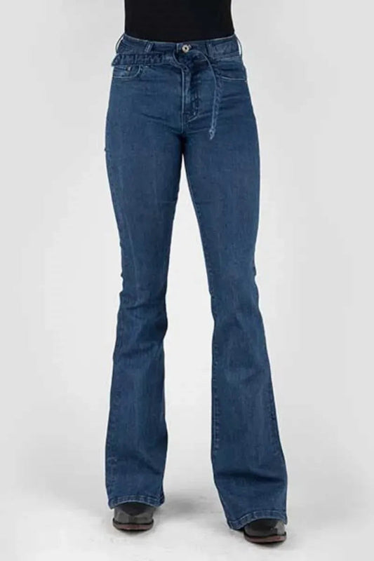 Stetson 921 High Waist Flare Fit W/Belt - Women's Jeans