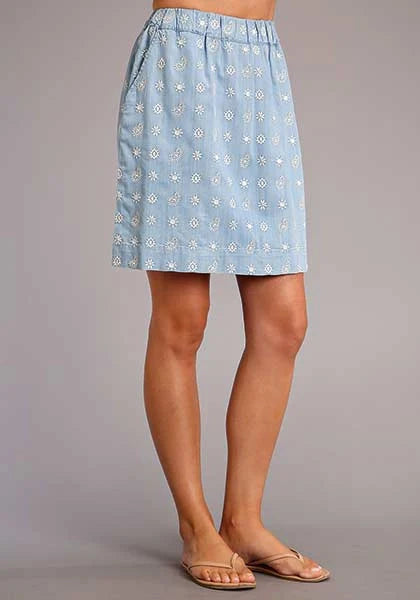Stetson Schiffli Tencel (Blue) - Women's Skirt