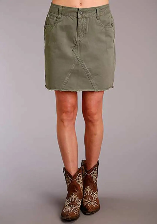 Stetson Denim Skirt (Green)  - Women's Skirt