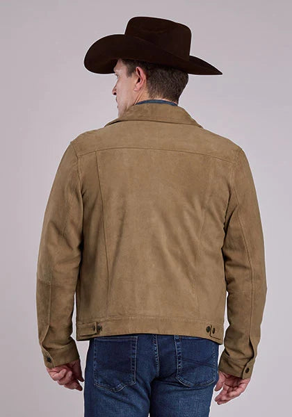 Stetson Novelty Solid "Denim" (Tan) - Men's Suede Jacket