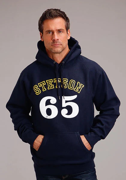 Stetson 65 Logo (Blue) - Men's Hoodie Sweatshirt