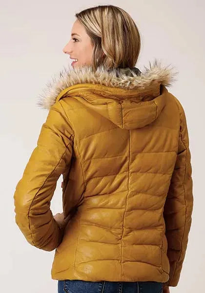 Stetson Quilted Puffy (Yellow) - Women's Leather Jacket