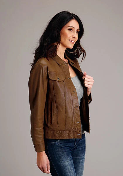 Stetson Jean Style (Brown) - Women's Leather Jacket