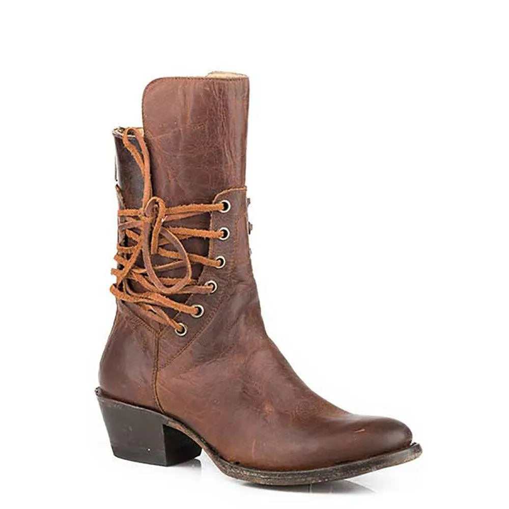 Stetson Emory (Brown) - Leather Cowgirl Boot