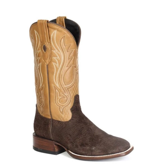 Stetson River Horse (Brown) - Men's Hippopotamus Cowboy Boot