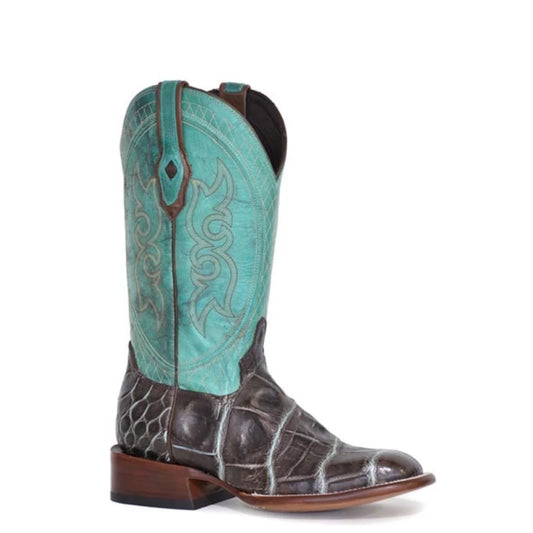 Stetson Grator (Turquoise) - Men's Alligator Cowboy Boot