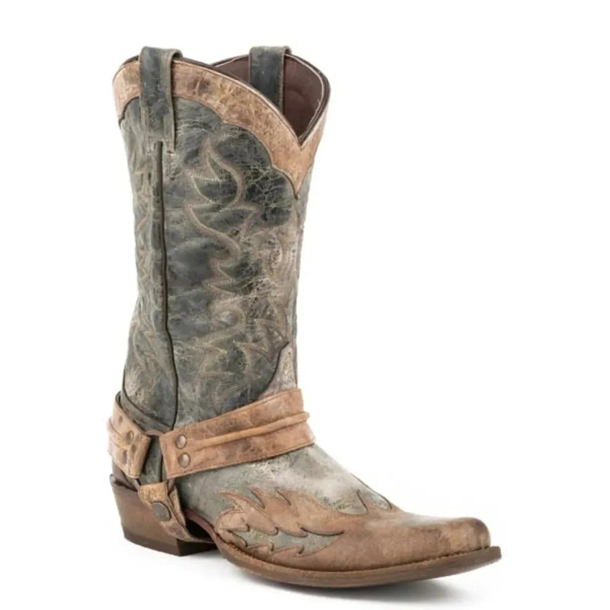 Stetson Sundance Biker (Black) - Men's Cowboy Boot