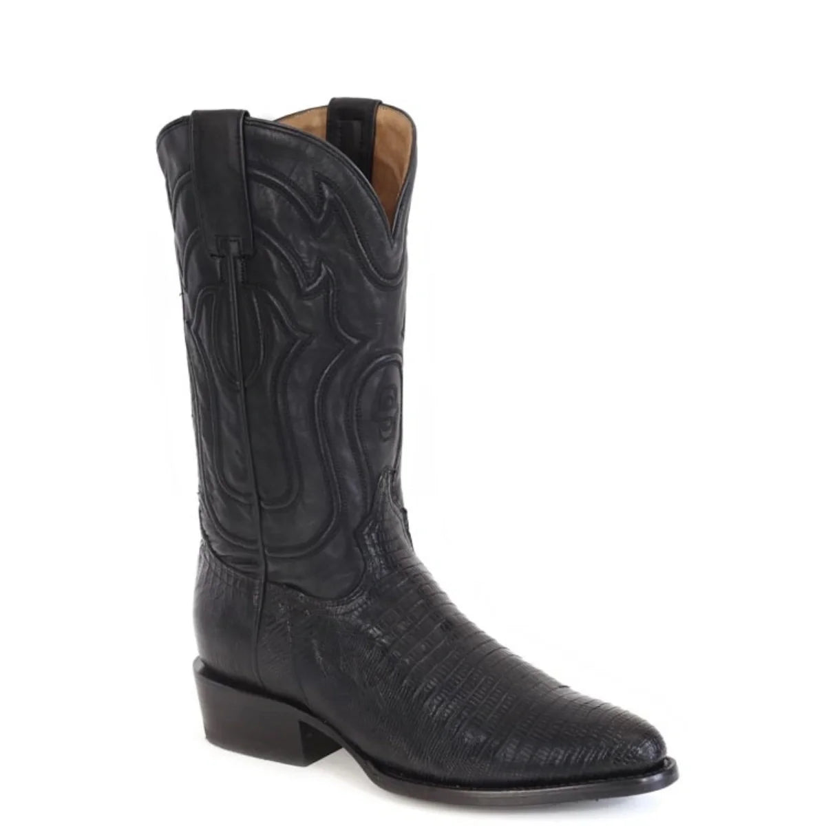Stetson Wayne (Black) - Men's Lizard Cowboy Boot