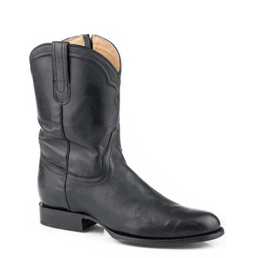 Stetson Rancher Zip Roper (Black) - Men's Cowboy Boot
