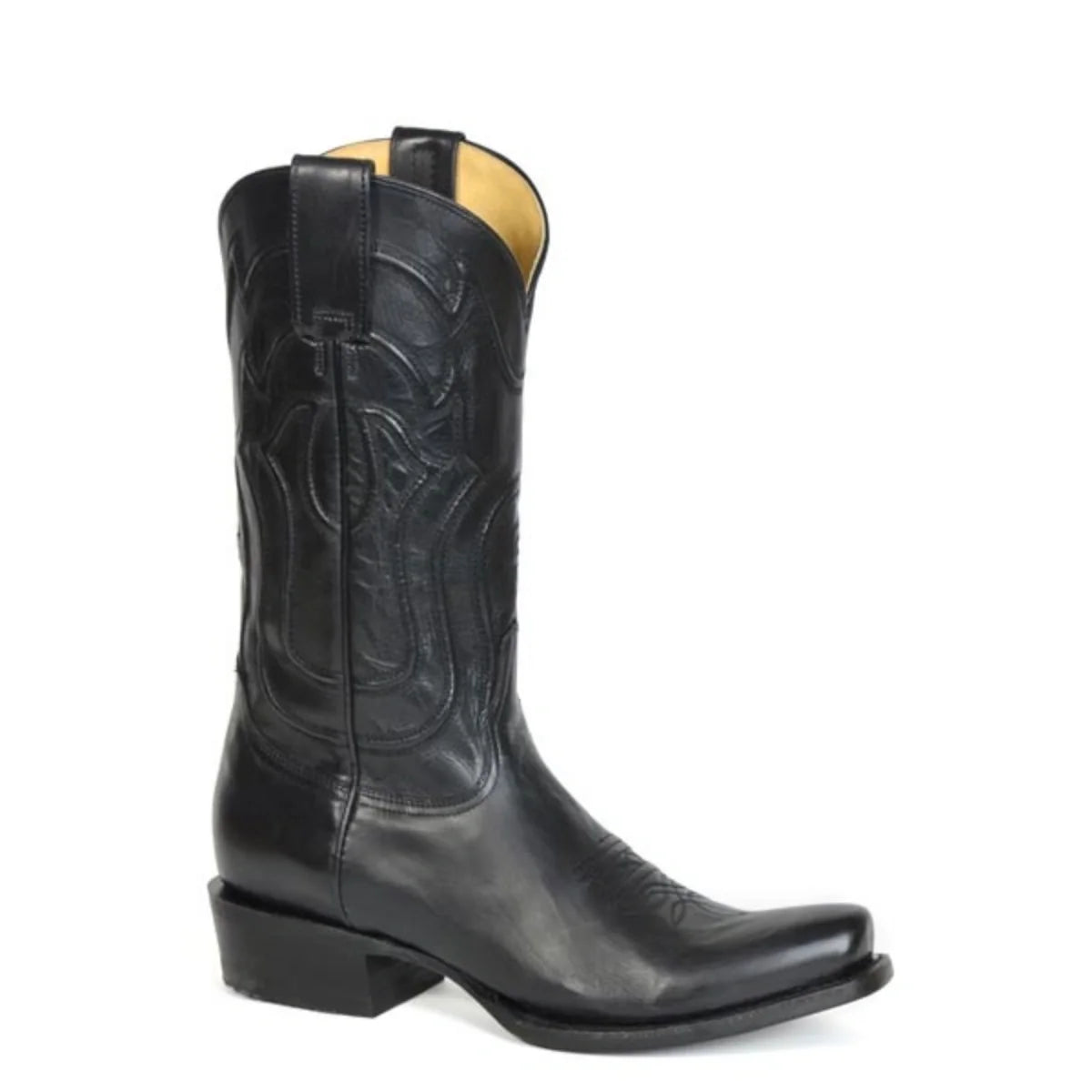 Stetson Garrett Cowboy Heel (Black) - Men's Cowboy Boot