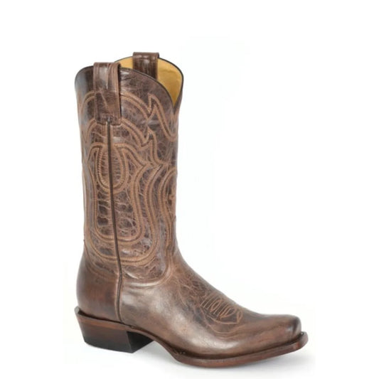 Stetson Garrett Cowboy Heel (Brown) - Men's Cowboy Boot