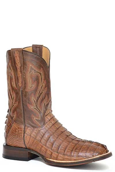 Stetson Cameron (Light Brown) - Men's Caiman Cowboy Boot