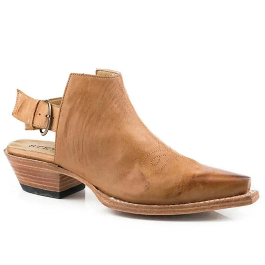 Stetson Grace (Tan) - Women's Leather Cowgirl Mule Boot