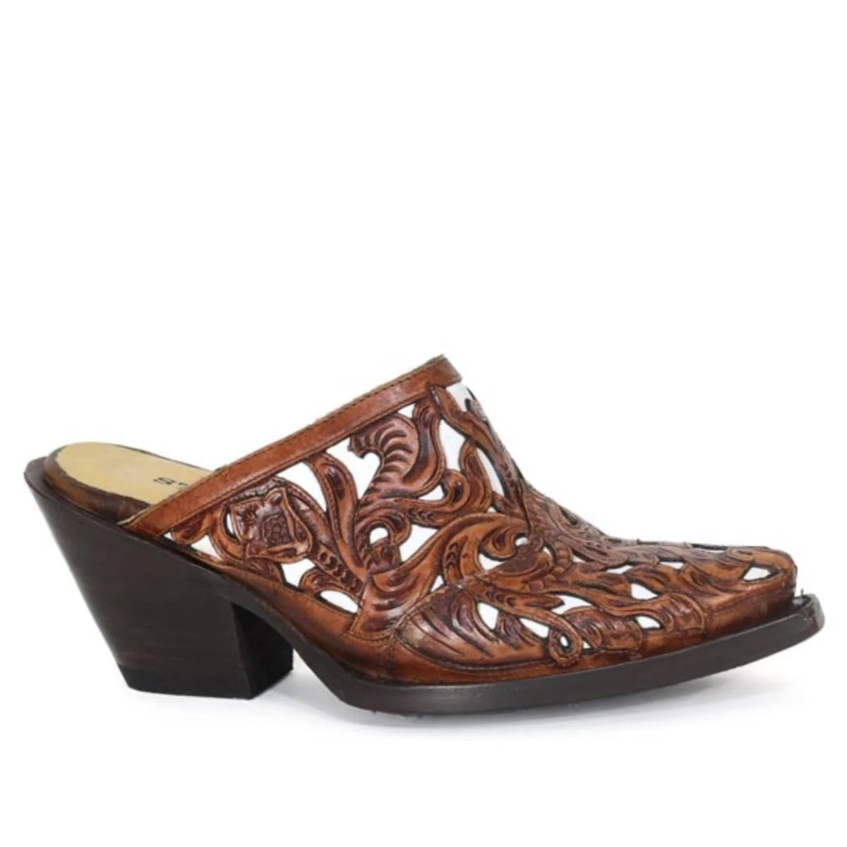 Stetson Mia (Brown) - Women's Leather Cowgirl Mule