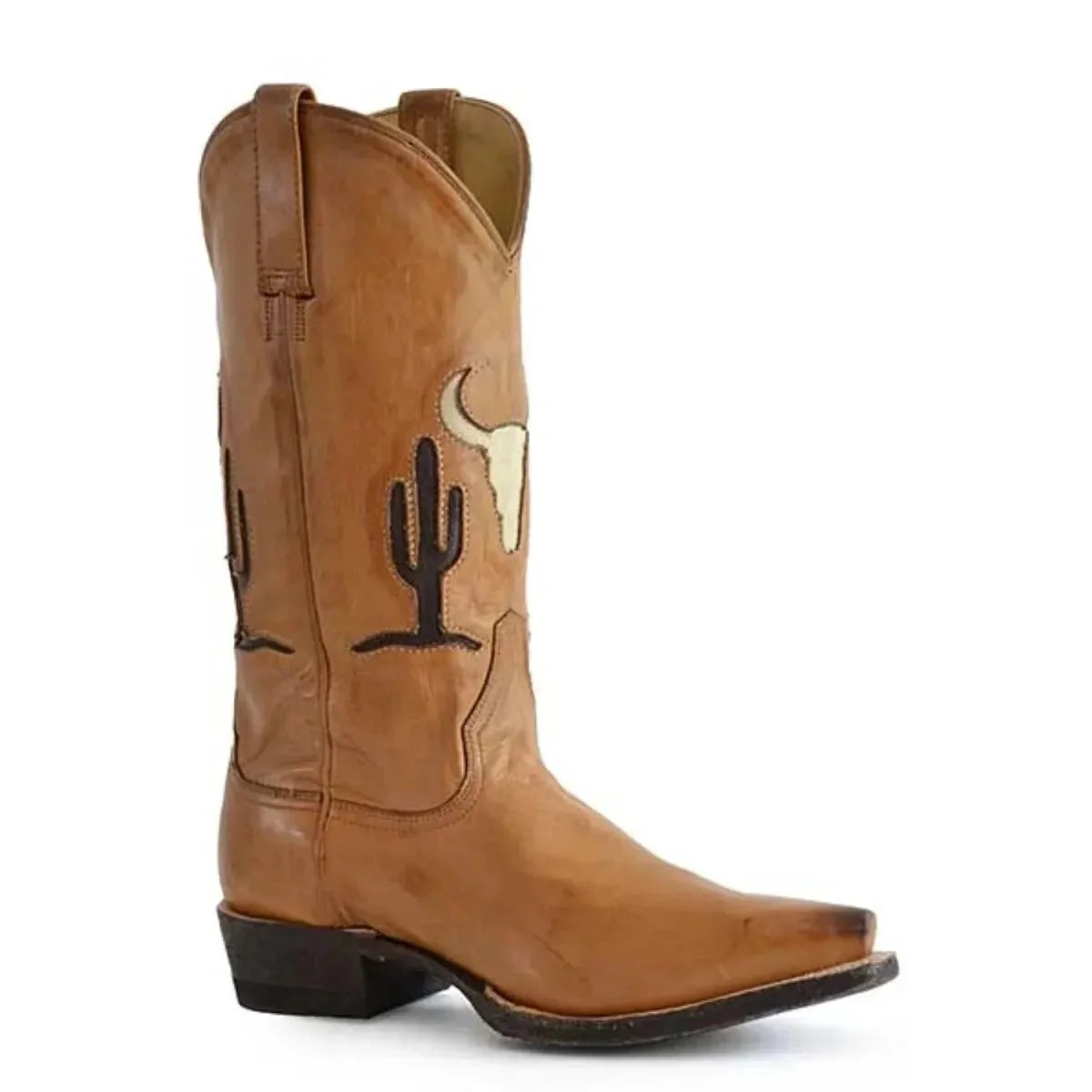 Stetson Tucson (Tan) - Women's Leather Cowgirl Boot