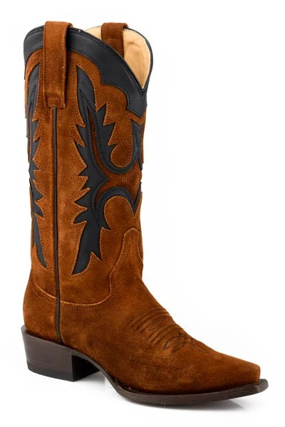 Stetson Cheyenne (Brown) - Women's Suede Leather Cowgirl Boot