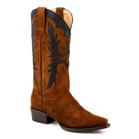 Stetson Cheyenne (Brown) - Women's Suede Leather Cowgirl Boot