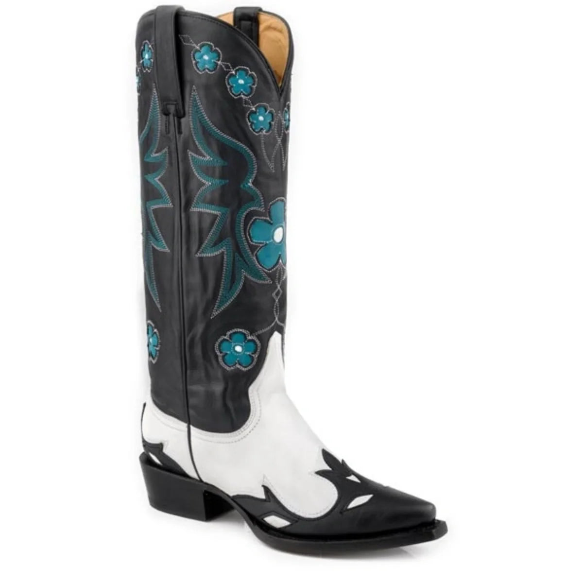 Stetson Ariana (Black) - Women's Leather Cowgirl Boot