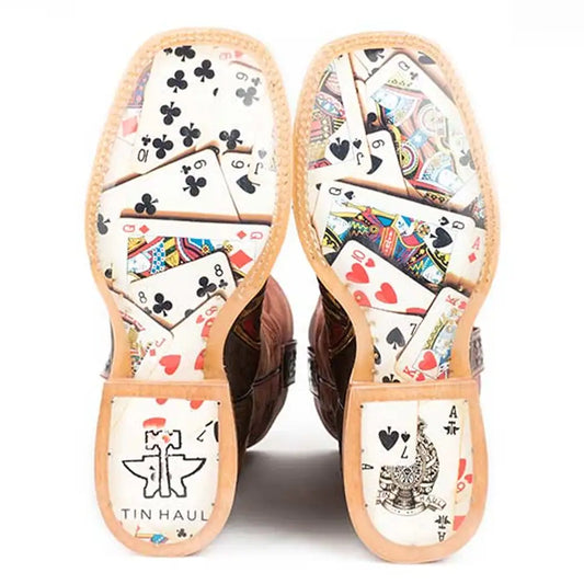 Tin Haul The Gambler/Card Shuffle - Men's Leather Cowboy Boot