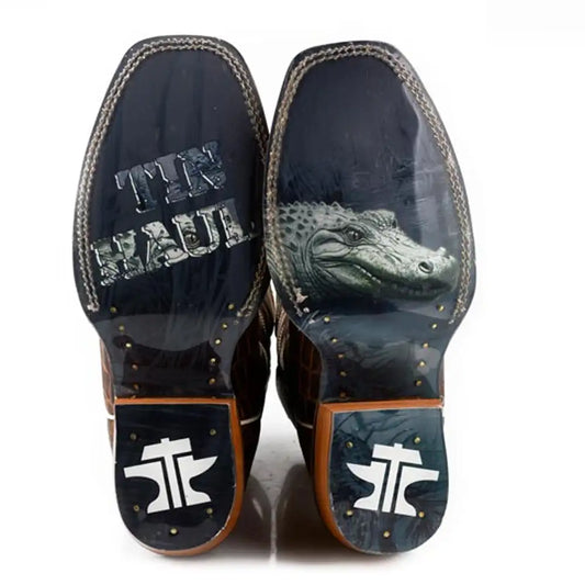Tin Haul Wild Croc/Crocodile Sole - Men's Leather Cowboy Boot