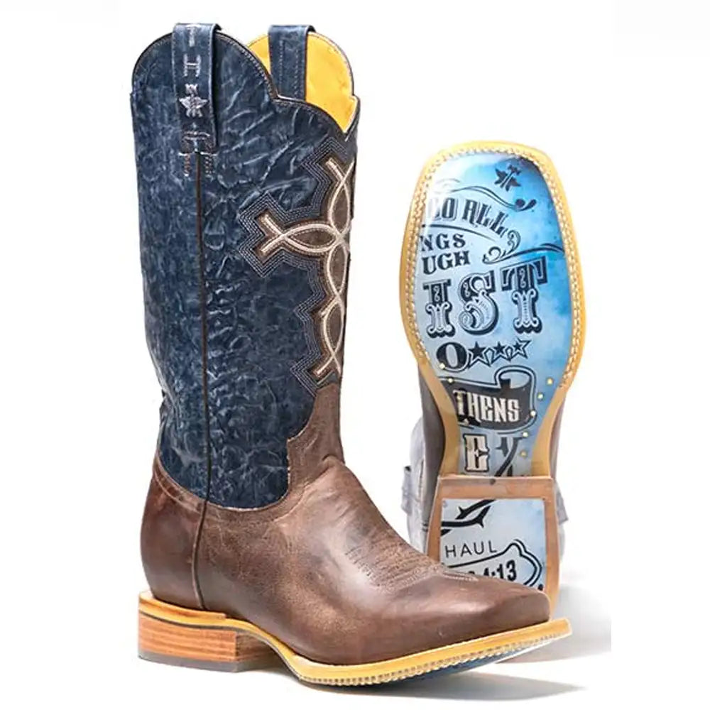 Tin Haul Ichtusacross/Strength - Men's Leather Cowboy Boot