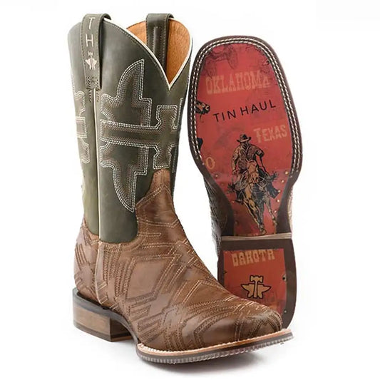 Tin Haul I'm In Stitches/Cowboy Heritage - Men's Leather Cowboy Boot