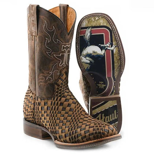 Tin Haul Dream Weaver/Bronc Rider - Men's Leather Cowboy Boot