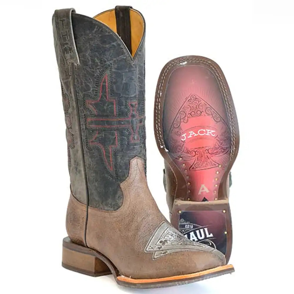 Tin Haul Blackjack/Winning - Men's Leather Cowboy Boot