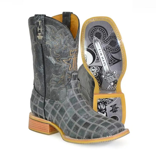 Tin Haul King Of Clubs/Cowboy Card - Men's Leather Cowboy Boot