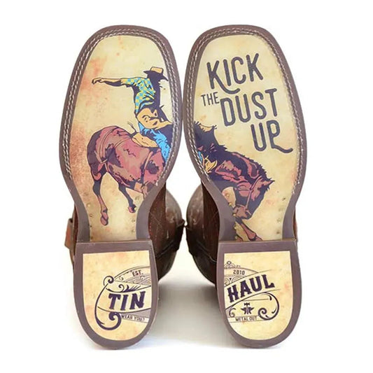 Tin Haul Asphalt Cracks with Kick Up the Dust - Men's Cowboy Boots