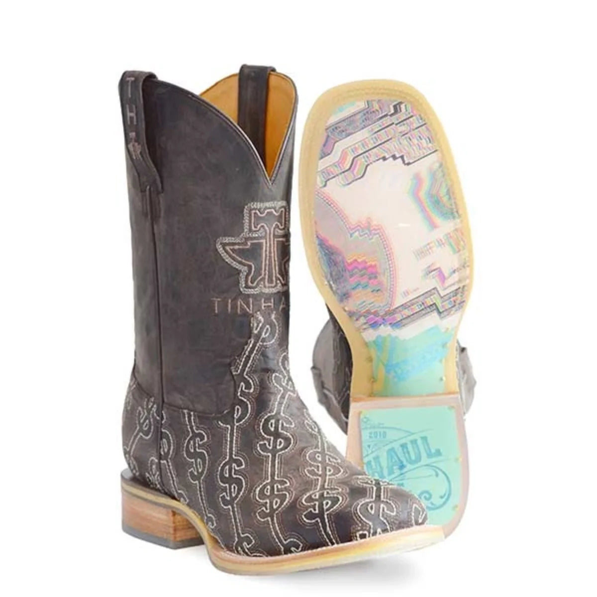 Tin Haul Show Me The Money  - Men's Leather Cowboy Boot