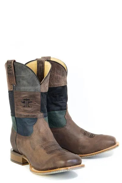 Tin Haul Blocks - Men's Leather Cowboy Boot