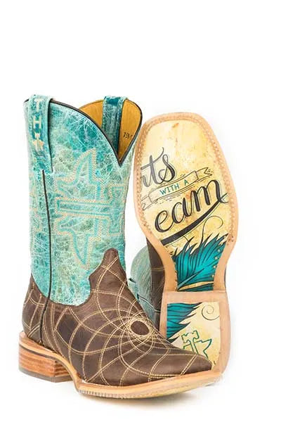 Tin Haul Dreamcatcher - Women's Leather Cowgirl Boot
