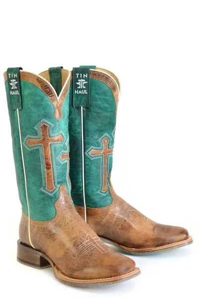 Tin Haul Crucifix - Women's Leather Cowgirl Boot